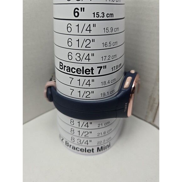Timex Ironman Transit Womens Digital Watch Blue Rose Gold 100M Water New Battery - Picture 7 of 11